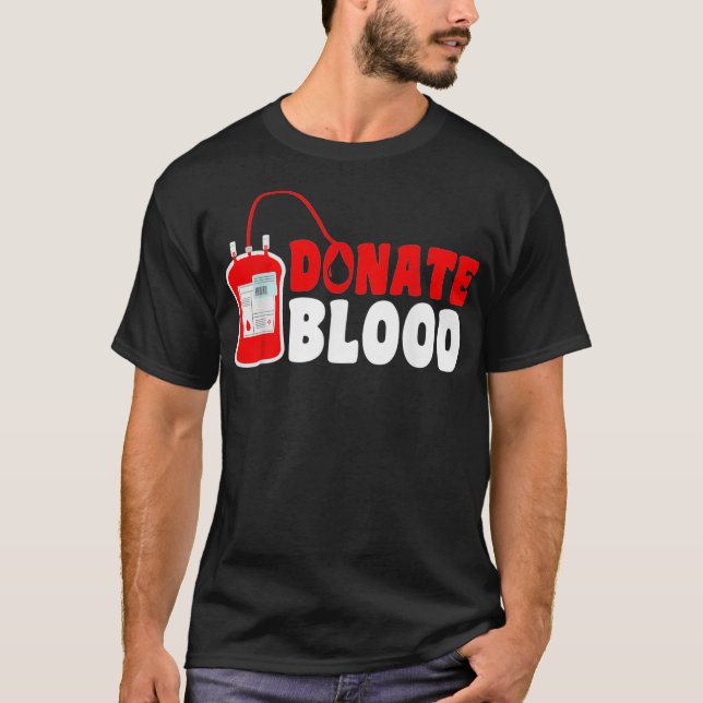 Cool Blood Donation Art Men Women Blood Donor Phle T Shirt (Framsida)