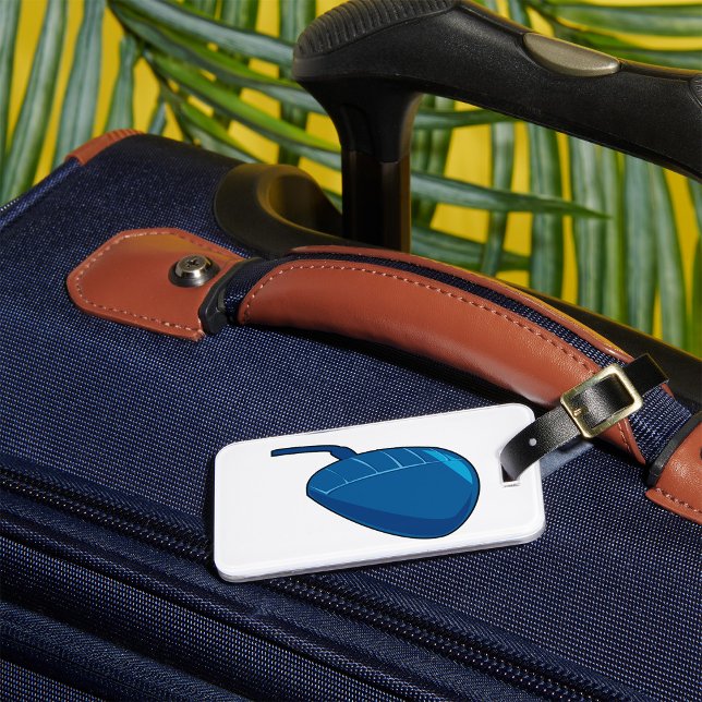 Cool Blue Computer Mouse Tech Bagagebricka (Skapare uppladdad)