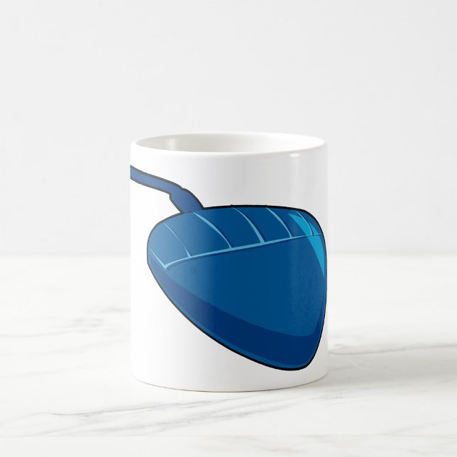 Cool Blue Computer Mouse Tech Kaffemugg (Skapare uppladdad)