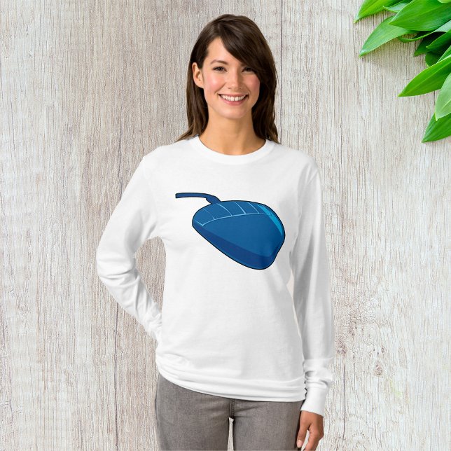 Cool Blue Computer Mouse Tech T Shirt (Skapare uppladdad)
