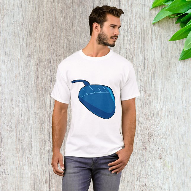 Cool Blue Computer Mouse Tech T Shirt (Skapare uppladdad)