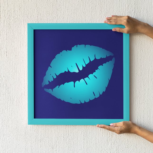 Cool Blue Kiss Poster (Skapare uppladdad)