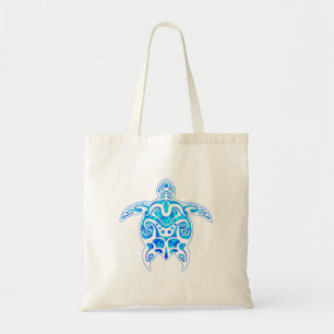 Cool Blue Tribal Sköldpadda Tygkasse
