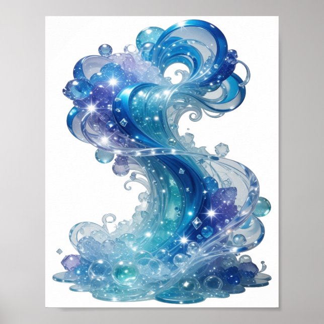 Cool Blue VATTENVÅG Poster (Framsidan)
