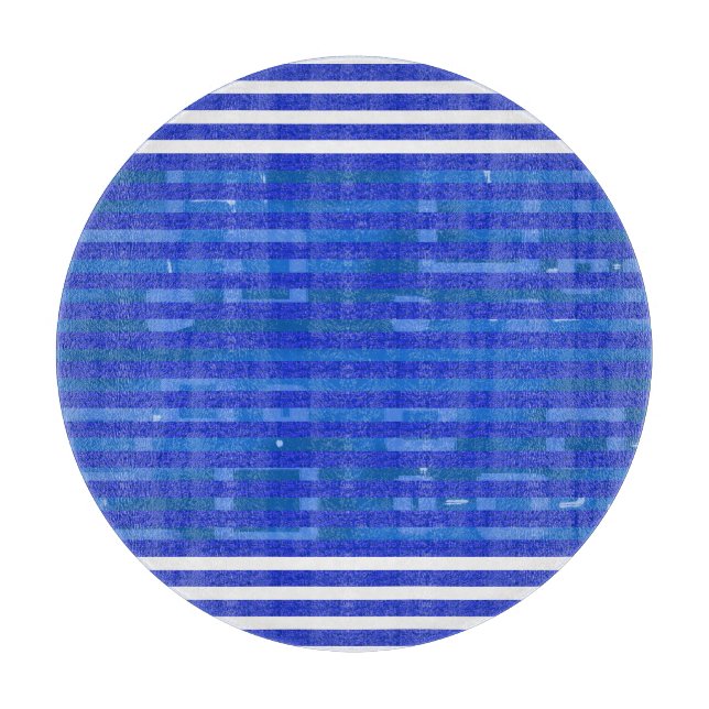 Cool Blue White Geometric Stripes (Framsidan)