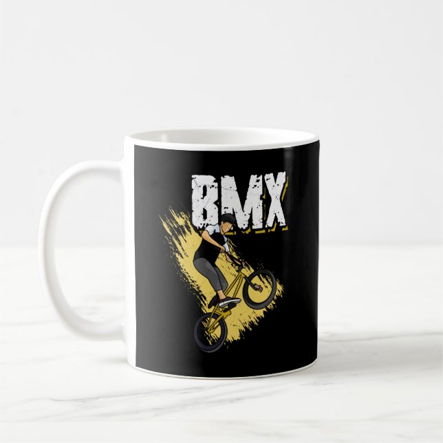 Cool BMX Bike Boy Bicycle Kaffemugg (Vänster)