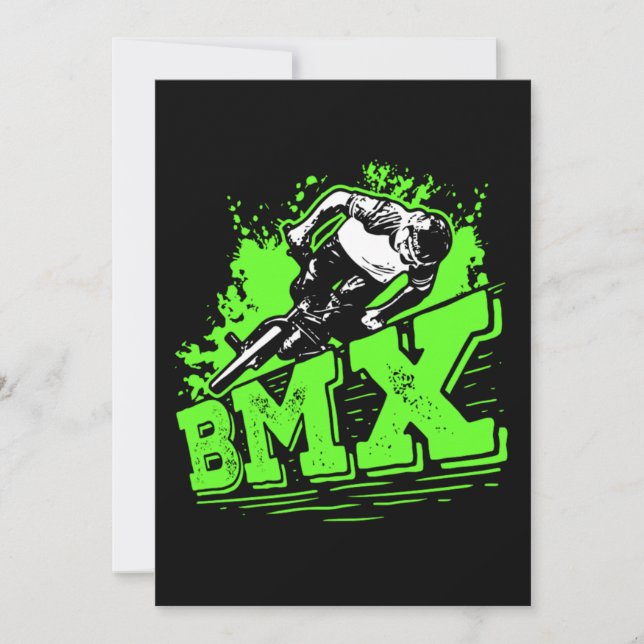 Cool BMX Bike Racing BMX Rider Gift Idea Inbjudningar (Framsida)