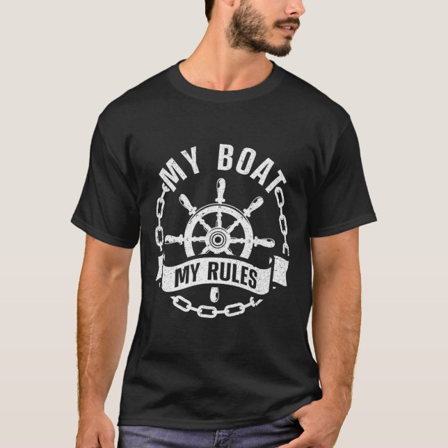 Cool Boat Captain Design For Men Women Boat Captai T Shirt (Framsida)