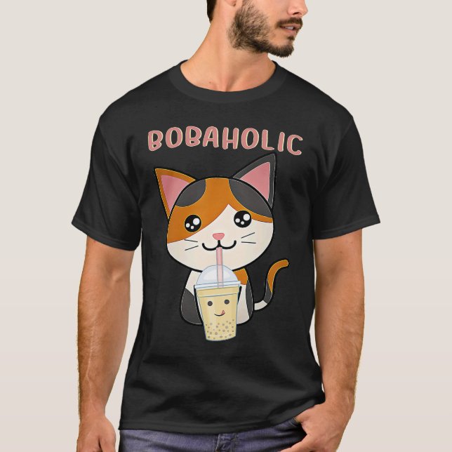 Cool Boba Holic Boba Bubble Tea Lovers   1 T Shirt (Framsida)