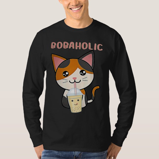 Cool Boba Holic Boba Bubble Tea Lovers   1 T Shirt (Framsida)