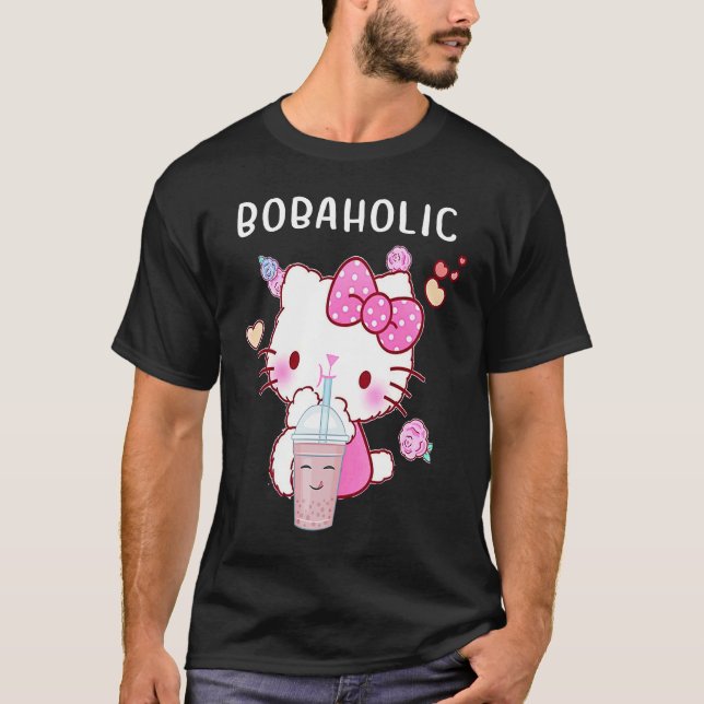 Cool Boba Holic Boba Bubble Tea Lovers T Shirt (Framsida)
