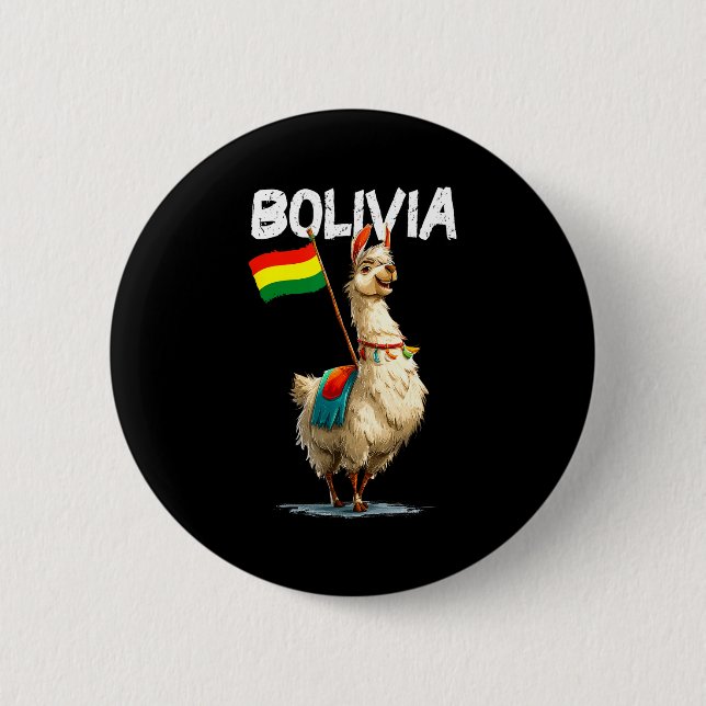 Cool Bolivian Llama Costume For Bolivia Lovers  Knapp (Framsida)