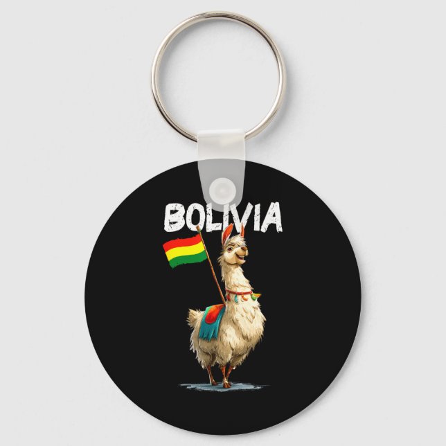 Cool Bolivian Llama Costume For Bolivia Lovers  Nyckelring (Framsida)