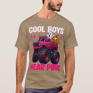 Cool Boo bär rosa Monsterruck bröstcancer pojkar T Shirt