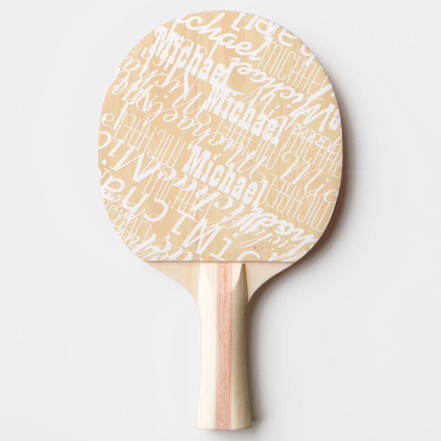 Cool bordtennisracket / diagonalt spelarnamn (Framsidan)