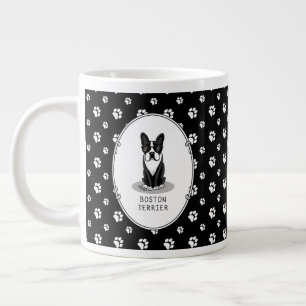 Cool Boston Terrier Dog (black) with Sunglasses Jumbo Mugg