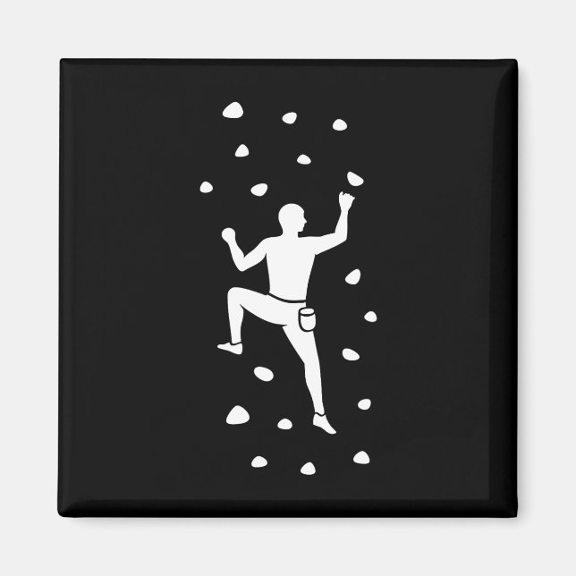 Cool Bouldering Klättrare Fri Klättring Liten Sten Magnet (Framsidan)