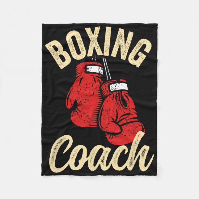 Cool Boxing Coach Red Gloves Kickboxing Kickboxer  Fleecefilt (Framsidan)