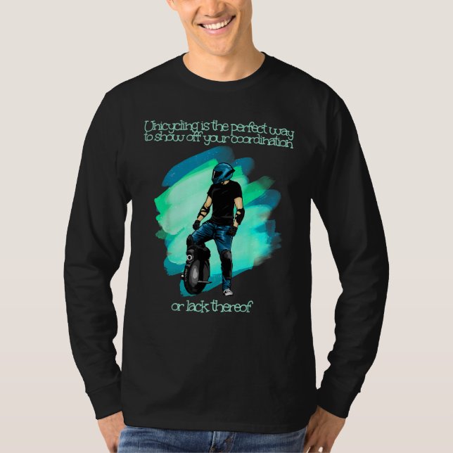 Cool Boy with Unicycle for Stuntman and unicycling T Shirt (Framsida)