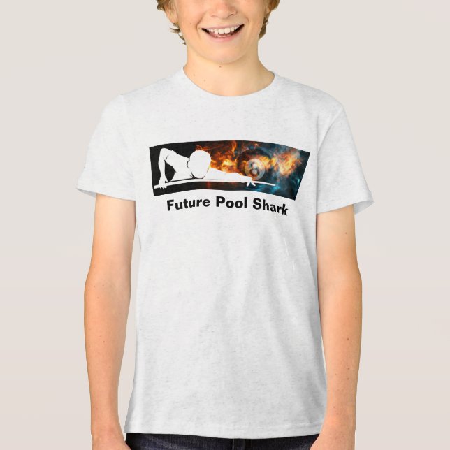 Cool Boys Future Pool Shark Billiards Tshirt T Shirt (Framsida)