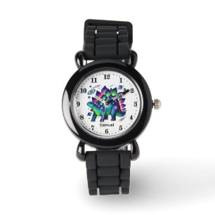 Cool Boys Kosmiska Dinosaurie lägg till namn Armbandsur