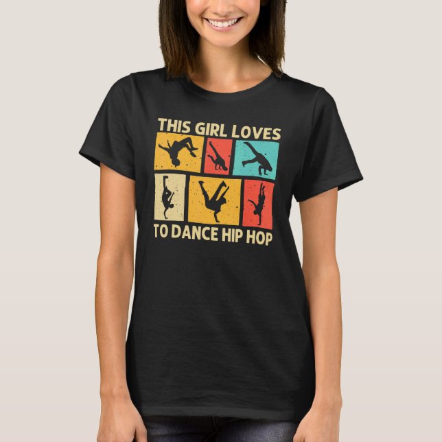 Cool Breakdancing For Girls Kids Hip Hop Dance Bre T Shirt (Framsida)
