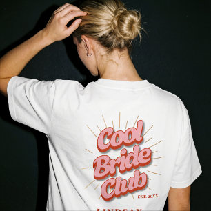 Cool Bride Club Retro Sängkammare T Shirt