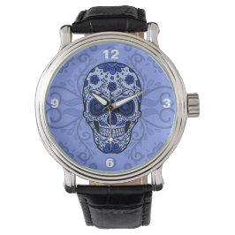 Cool Bue Socker Skalle herrklocka Armbandsur