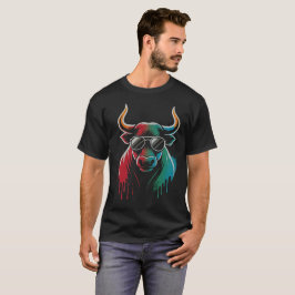 "Cool Bull Drip – Neon Street Art Vibe" T Shirt