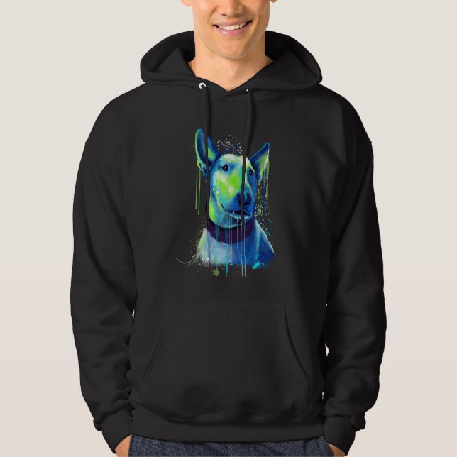 Cool Bull Terriers Painting Hoodie (Framsida)