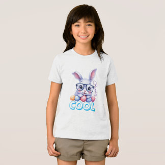 Cool Bunny Easter Personalized Name Kids T Shirt