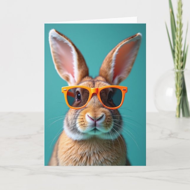 Cool Bunny Glasögon Kort (Framsida)