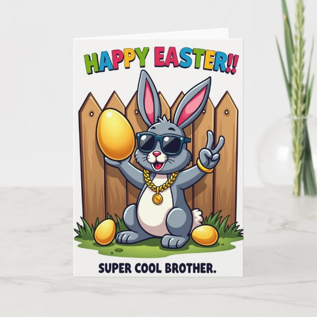 Cool Bunny Holiday-kort Kort (Framsida)