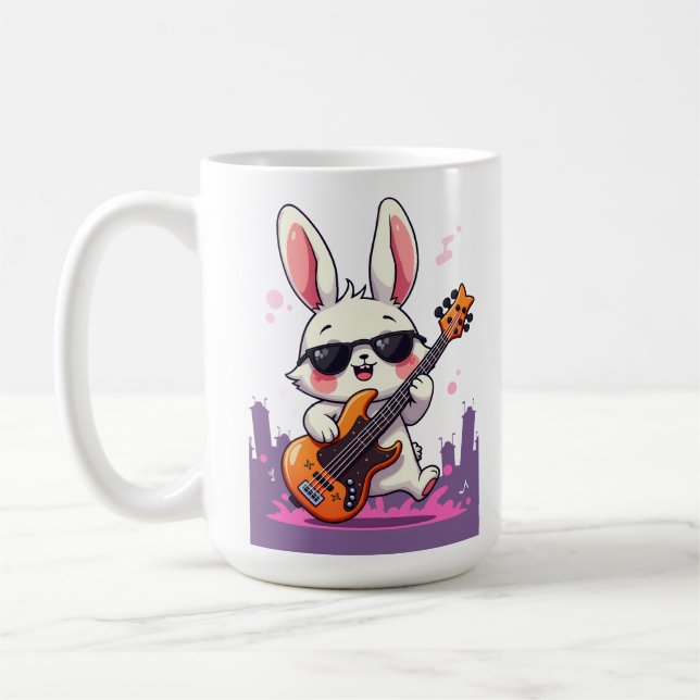 Cool Bunny Rockstar Kaffemugg (Vänster)