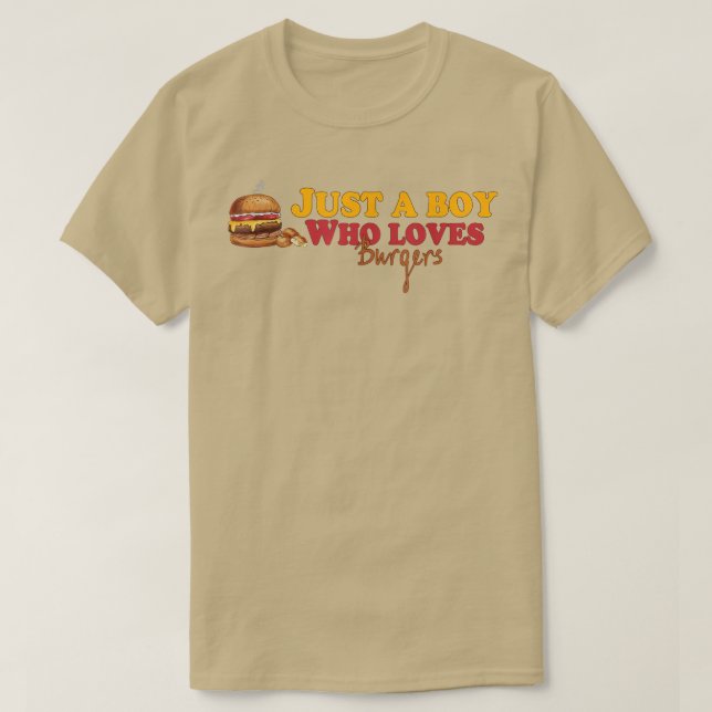 Cool Burger Art For Boys Men Hamburger Cheeseburge T Shirt (Design framsida)