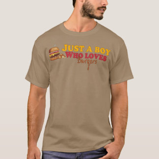 Cool Burger Art For Boys Men Hamburger Cheeseburge T Shirt