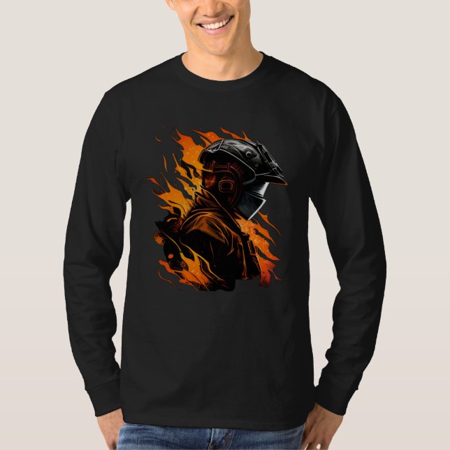 Cool burning Welder with Mask T Shirt (Framsida)