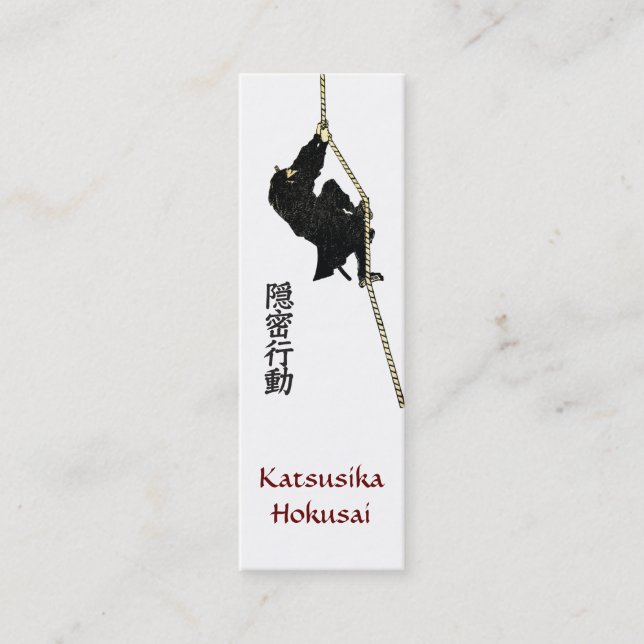 Cool Business Card of Katsushika  Hokusai's Ninja Mini Visitkort (Framsida)