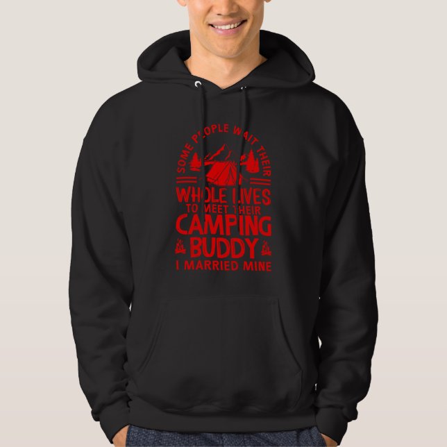 Cool Camping Buddies  For Men Women  Husband & Wif Hoodie (Framsida)