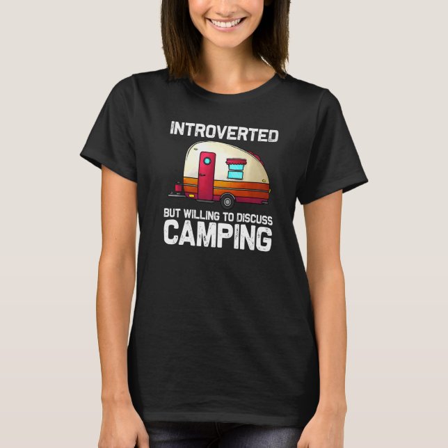 Cool Camping For Men Women Camper Hiking Bonfire C T Shirt (Framsida)