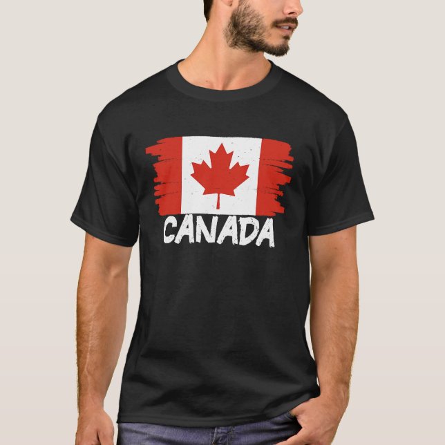 Cool Canada Flag T Shirt (Framsida)