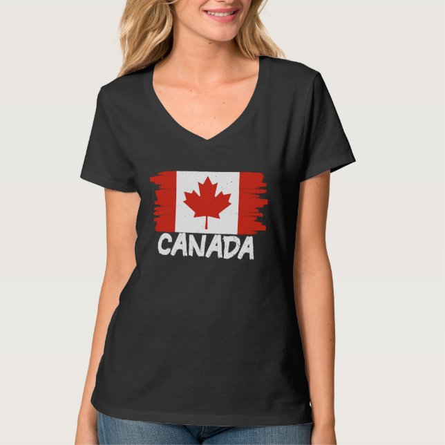 Cool Canada Flag T Shirt (Framsida)