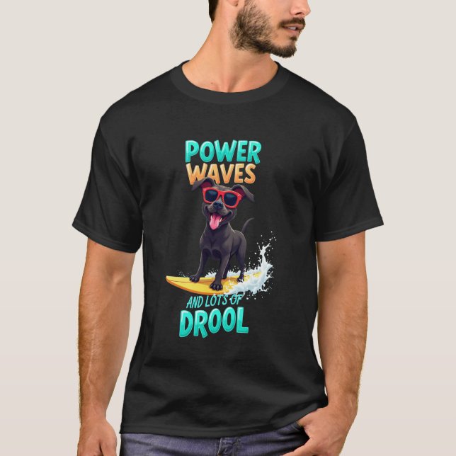 Cool Cane Corso Surfing Dog  1 T Shirt (Framsida)