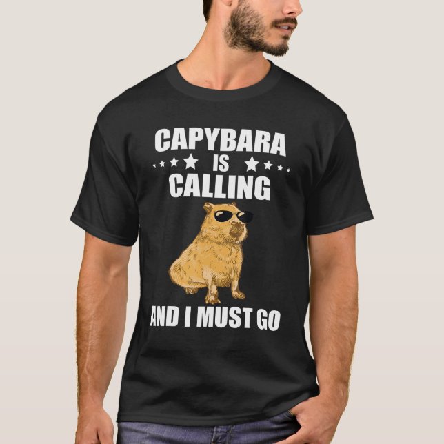 Cool Capybara  Capybara Rodent Animal Capybara Cal T Shirt (Framsida)