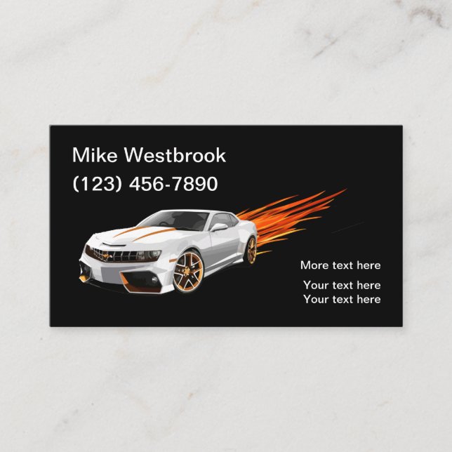 Cool Car Automotive Care Visitkort (Framsida)