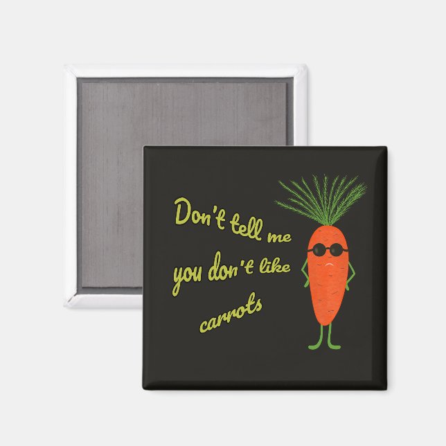 Cool Carrot Squad Svart Magnet (Front/Back)
