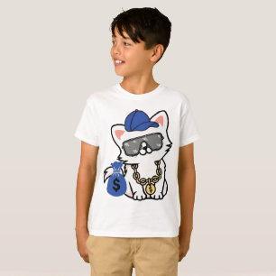 Cool Cash Cat Cartoon T Shirt