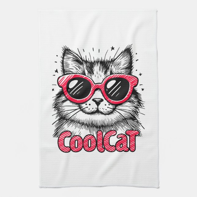 Cool Cat 1 Kökshandduk (Vertikal)