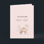 Cool Cat Blush Pink Scarf Birthday Kort<br><div class="desc">Cool Cat Blush Pink Scarf Birthday</div>