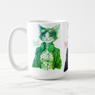 Cool Cat Boss – Roligt Presentidé till kattälskare Kaffemugg